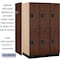 Salsbury Industries Wardrobe Locker, 45" W, 24" D, 76" H, (3) Wide, (6) Openings, Mahogany 22364MAH - alternate 5